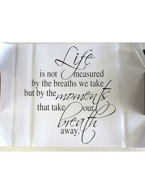 Wall Decal Vinyl Life Breath Moments Quote  Removable Letter Word Art Sticker  2